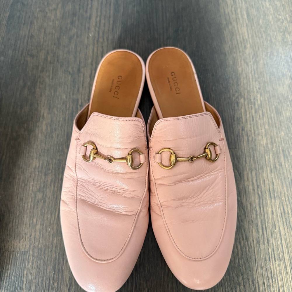 Gucci Women's Pink Leather Mules